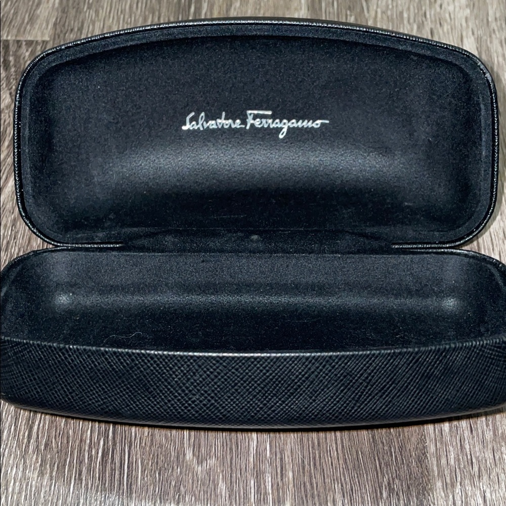 Salvatore Ferragamo Black Glasses Case